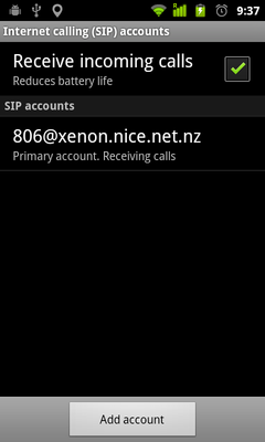 Android Gingerbread VoIP settings