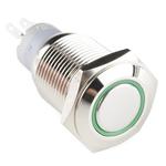 Picture of Metal Pushbutton - Latching (16mm, Green)