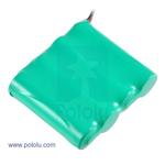 Picture of Rechargeable NiMH Battery Pack: 4.8V, 2200mAh, 4x1 AA Cells